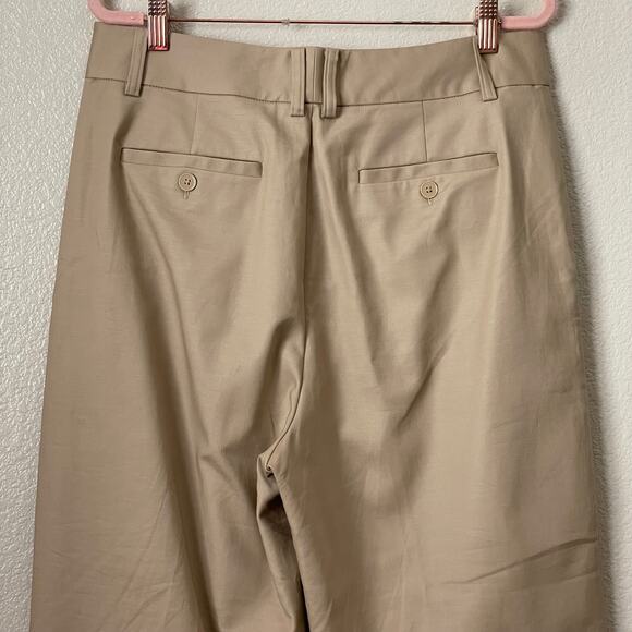 Lauren Ralph Lauren Pants Womens Size 10 Tan Pleated Straight Leg Ankle Preppy - Picture 7 of 12